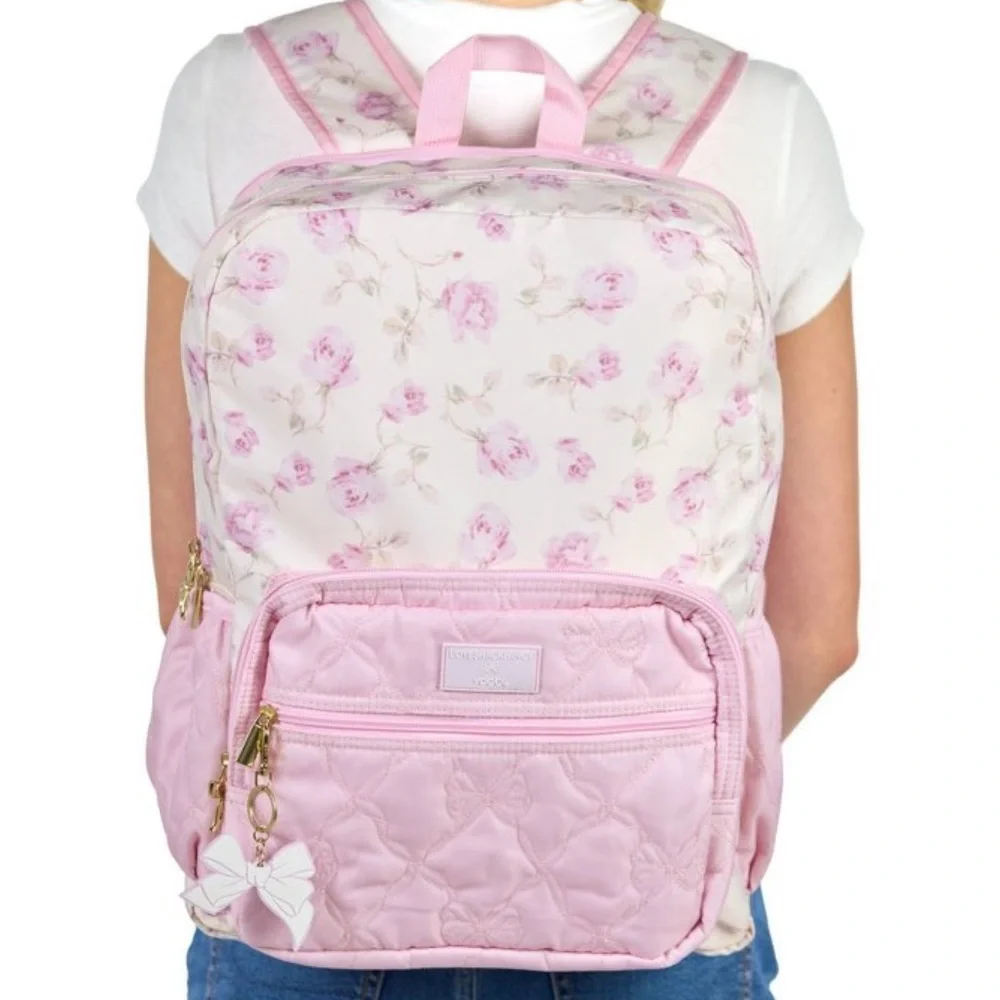 LoveShackFancy x yoobi Pink sterling dusk floral backpack